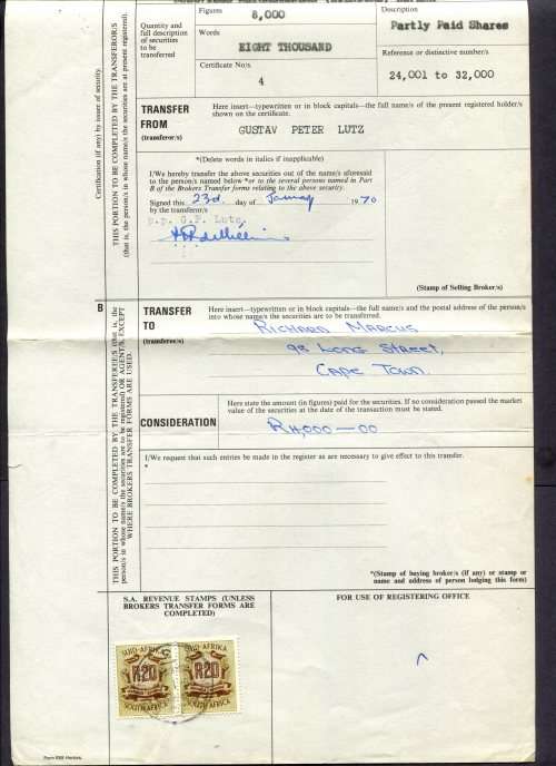RSA - Revenue Document - Certificate No. 4