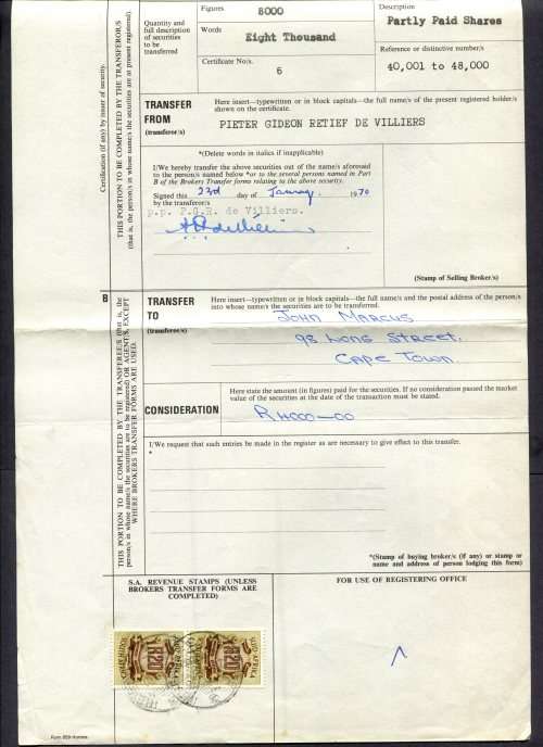 RSA - Revenue Document - Certificate No. 6