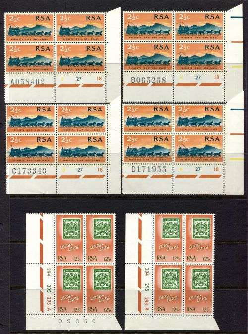 RSA - 6 Control Blocks of 4 - 1969 - MNH