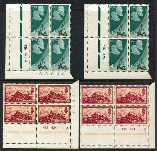 RSA - 4 Control Blocks of 4 - 1971 - MNH