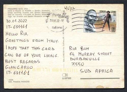 Italy - Modern Used Post Card
