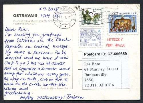 Czechia - Modern Used Post Card