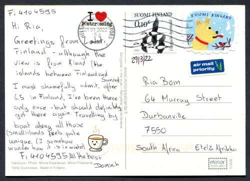 Finland - Modern Used Post Card