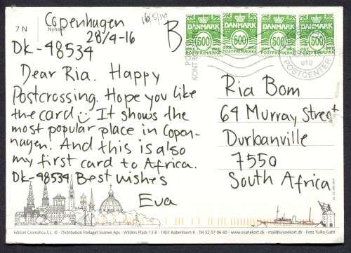 Denmark - Modern Used Post Card