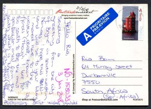 Norway - Modern Used Post Card