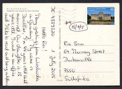 Germany - Modern Used Post Card