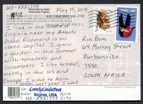 USA - Modern Used Post Card