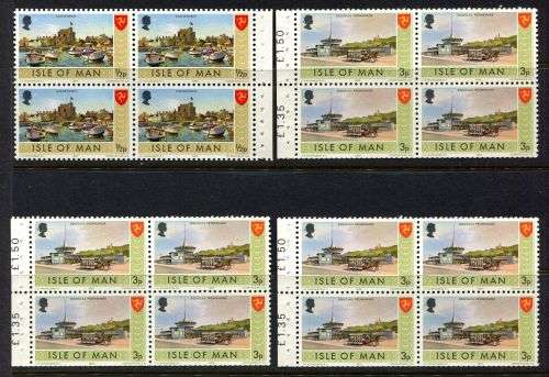 Isle of Man - 4 Booklet Panes - 1973 - MNH