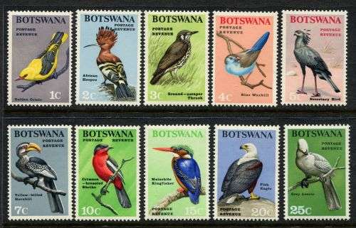 Botswana - Birds - 1967 - MNH - Set to 25c