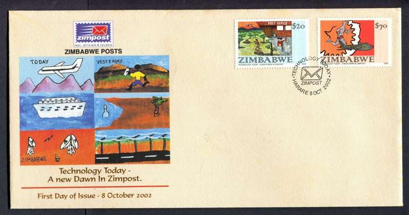 Zimbabwe - FDC - 2002 - Some Light Toning on Envelope