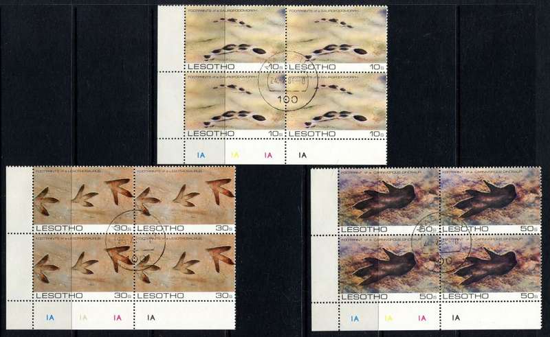 Lesotho - Set of 3 Control Blocks of 4 - 1984 - Used(CTO)