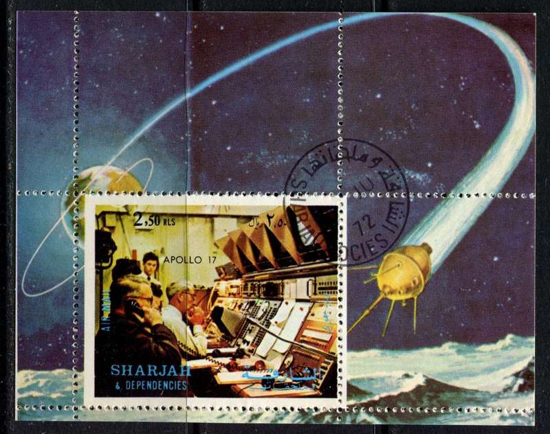 Sharjah - Space - Miniature Sheet - Used(CTO)