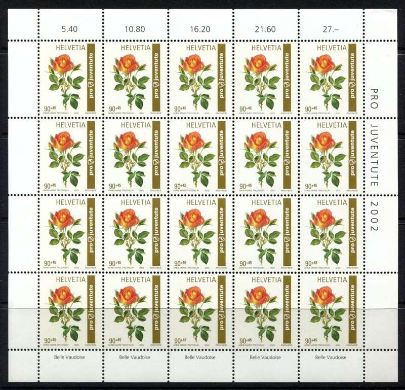 Switzerland - 1 Sheet of 20 - 2002 - MNH