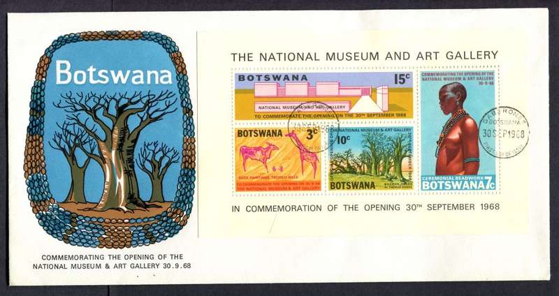 Botswana - Miniature Sheet - FDC - 1968