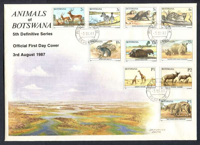 Botswana - Set of 2 FDC`s - 1987