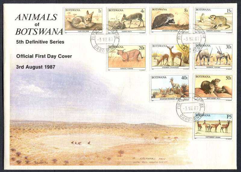 Botswana - Set of 2 FDC`s - 1987