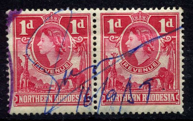 Northern Rhodesia - Revenue - 1955 - Used