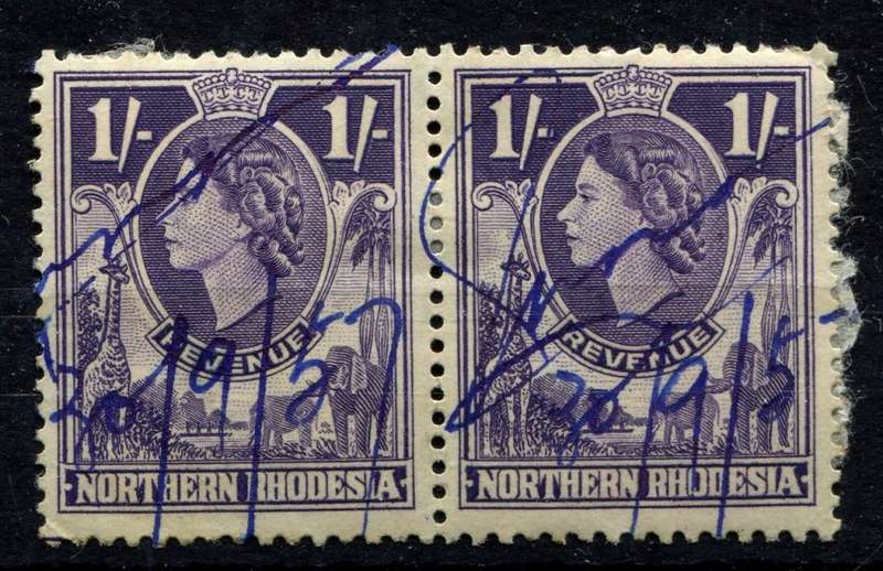 Northern Rhodesia - Revenue - 1955 - Used