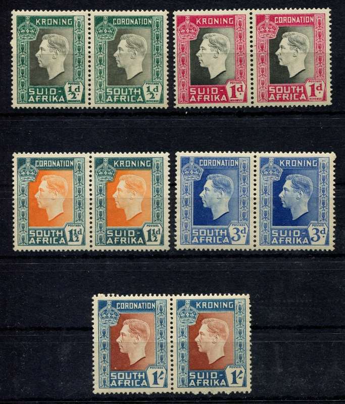 Union of SA - Set of 5 Pairs - 1937 - MM