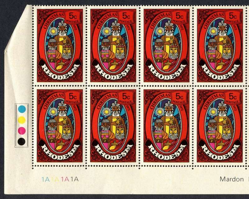 Rhodesia - Set of 3 Double Bottom Rows 1A - 1972 - MNH