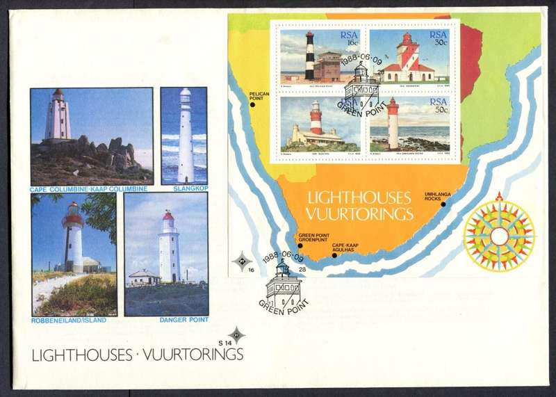 RSA - Miniature Sheet FDC S14 - 1988