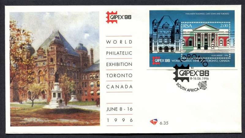 RSA - Miniature Sheet FDC 6.35 - 1996