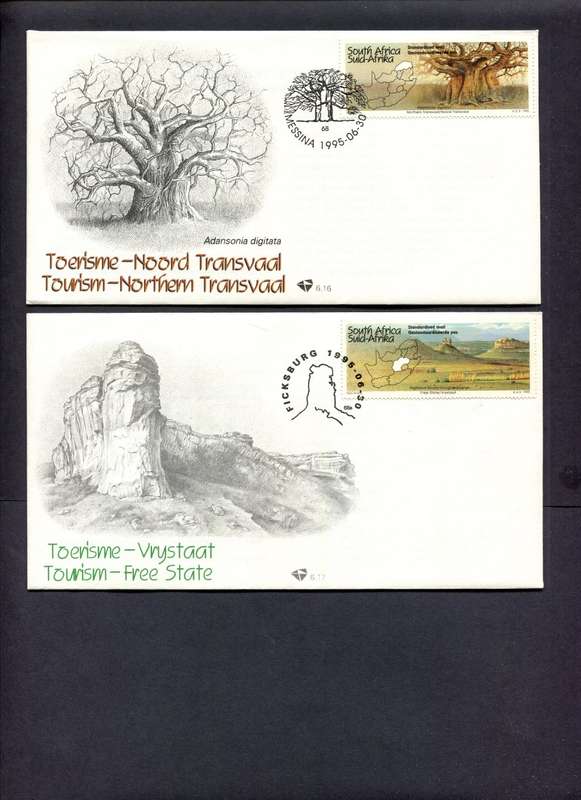 RSA - Set of 5 FDC`s 6.16 + 6.17 + 6.20 + 6.20a + 6.24 - 1995