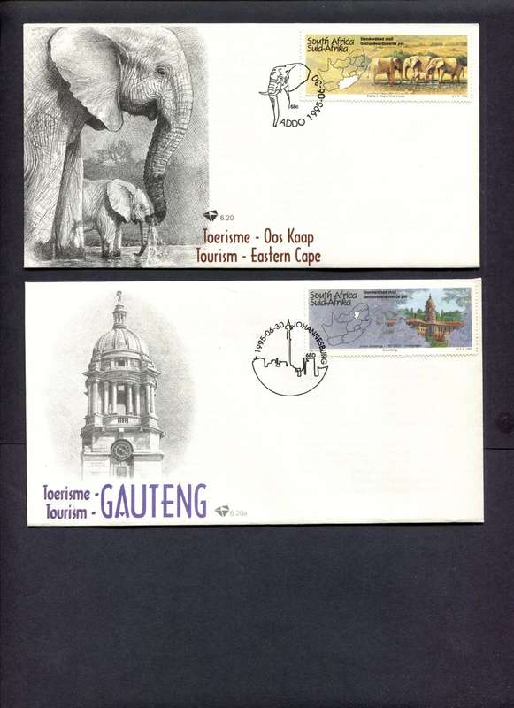 RSA - Set of 5 FDC`s 6.16 + 6.17 + 6.20 + 6.20a + 6.24 - 1995