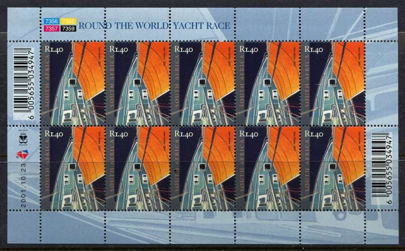 RSA - Sheet of 10 - 2001 - MNH