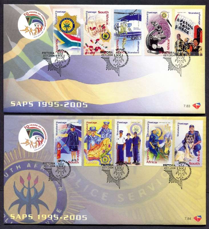 RSA - Set of 2 FDC`s 7.83 + 7.84 - 2004