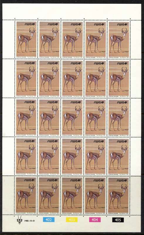 SWA - 10 Sheets of 25 - 1980 - MNH