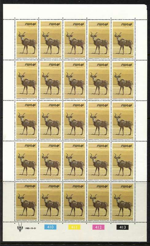 SWA - 10 Sheets of 25 - 1980 - MNH