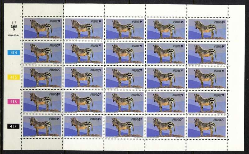 SWA - 10 Sheets of 25 - 1980 - MNH