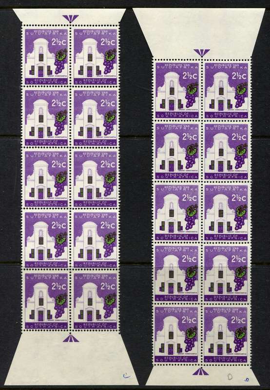 RSA - 4 Top and Bottom Arrow Blocks of 10 - 1961 - MNH