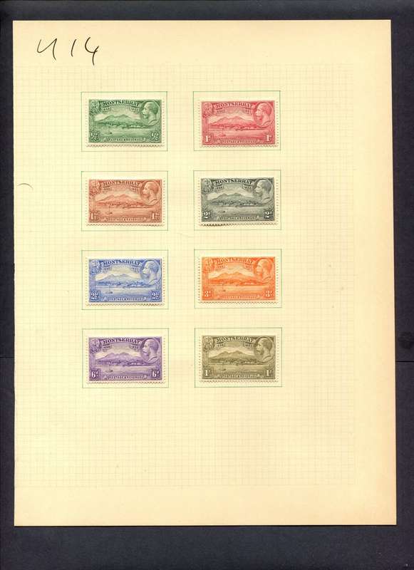 Montserrat - 8 Stamps Mounted (Hinged) On Album Page