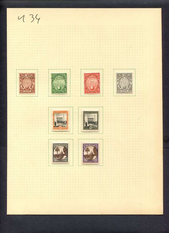 Vatican - 8 Stamps Mounted (Hinged) On Album Page