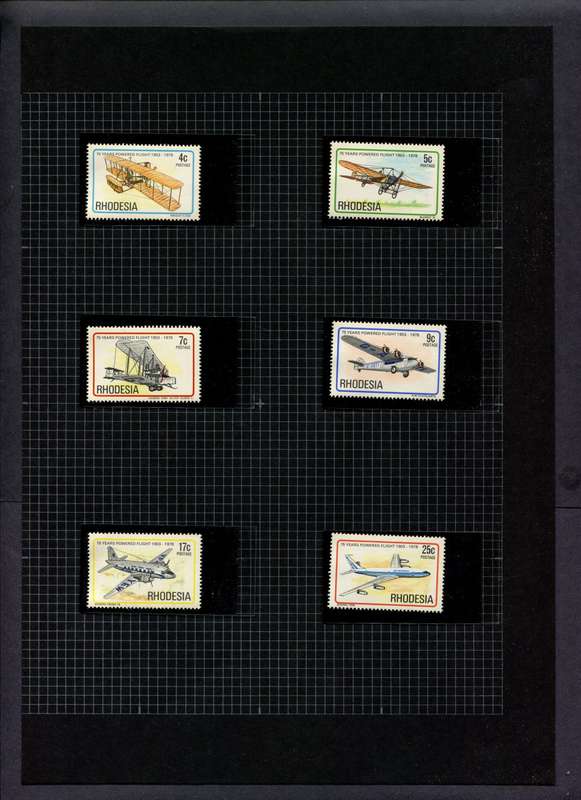 Rhodesia - 6 Stamps Mounted (Hinged) On Album Page