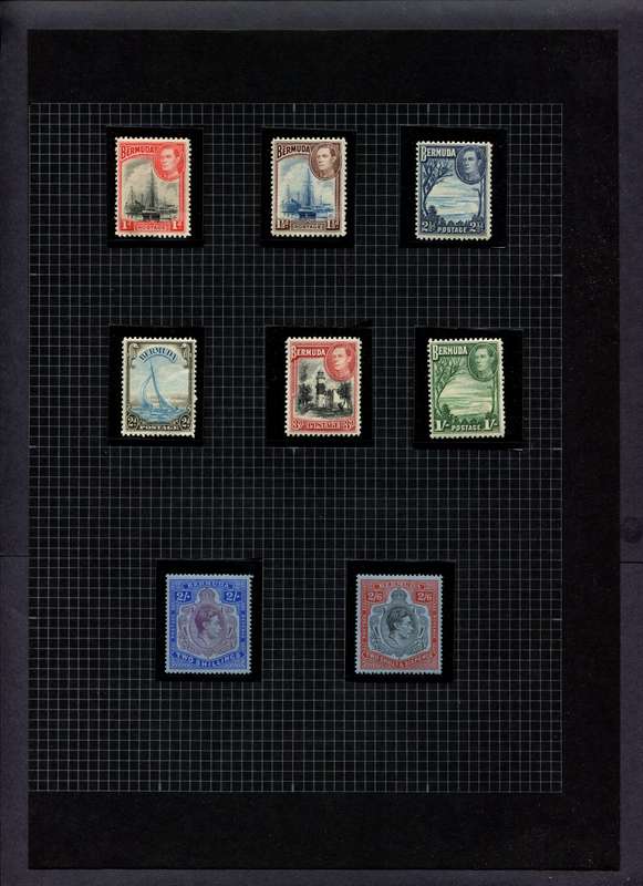 Bermuda - 8 Stamps Mounted (Hinged) On Album Page