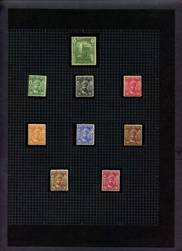 Zanzibar - 9 Stamps Mounted (Hinged) On Album Page