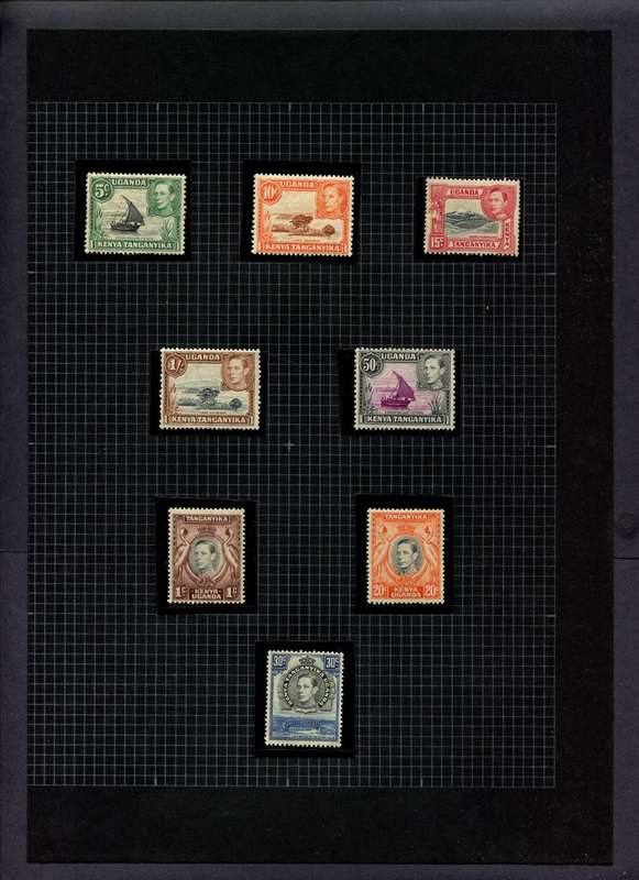 KUT - 8 Stamps Mounted (Hinged) On Album Page