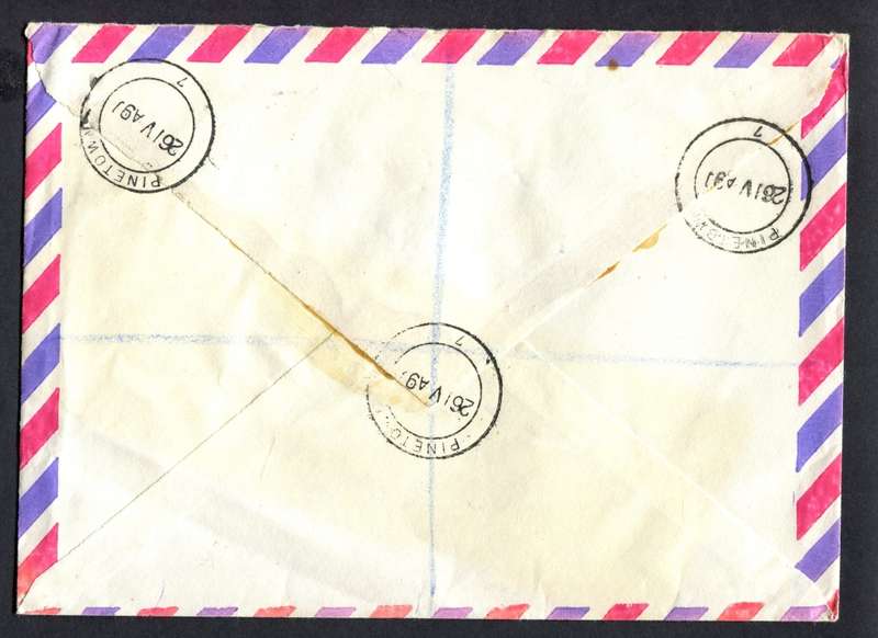 RSA - Cover Registered At Pinetown Post Office