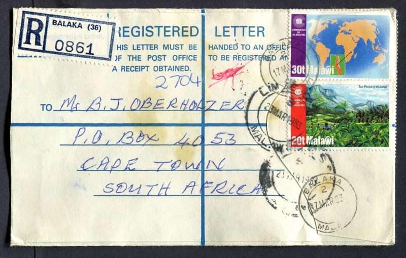 Malawi - Registered Cover