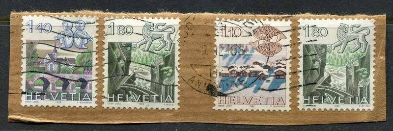 Switzerland - Used on Piece