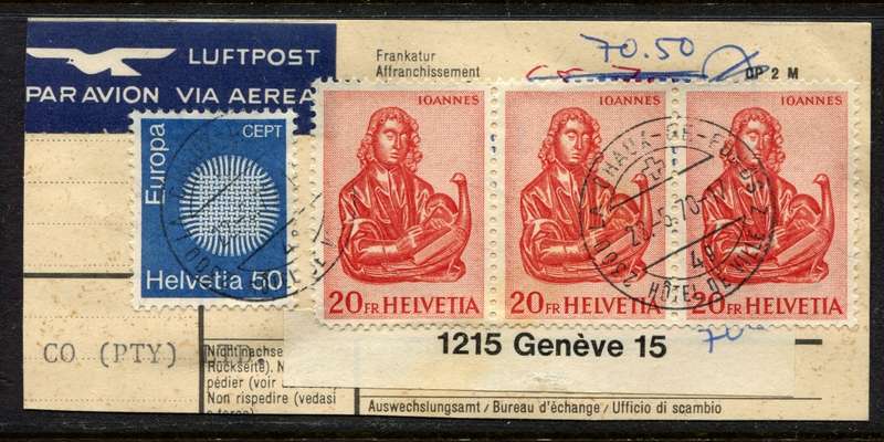 Switzerland - Used on Piece