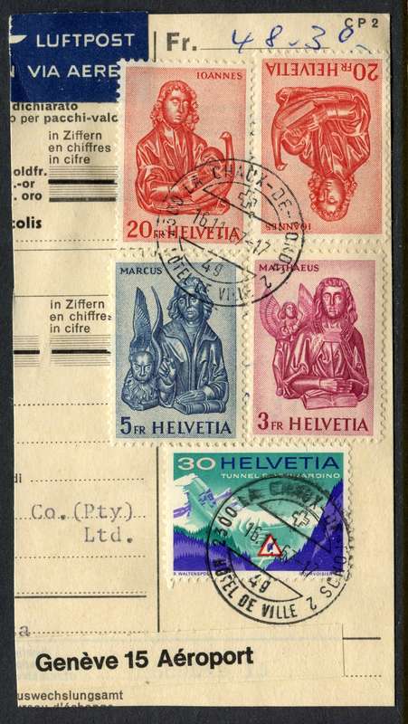 Switzerland - Used on Piece
