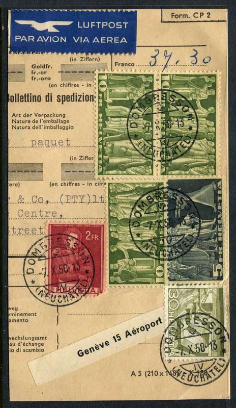 Switzerland - Used on Piece