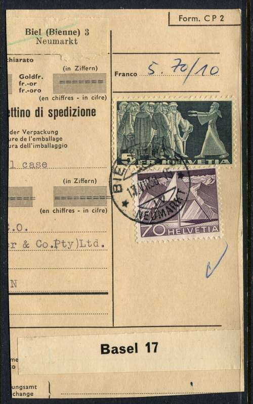 Switzerland - Used on Piece