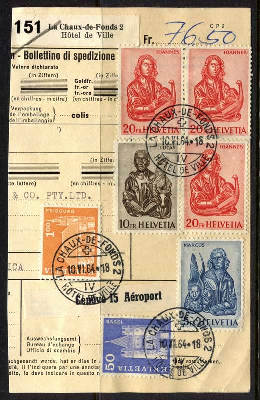 Switzerland - Used on Piece