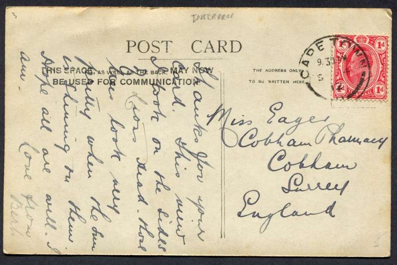 Transvaal - Post Card - Inter-provincial
