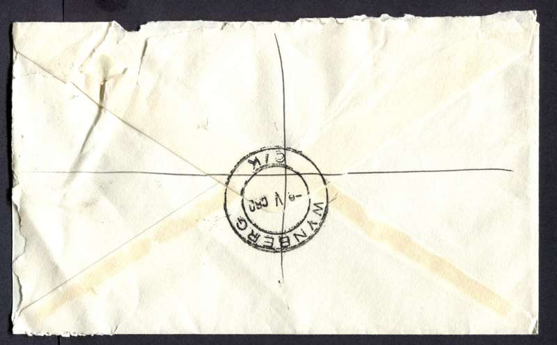 RSA - Cover Registered At Wynberg K/C Post Office